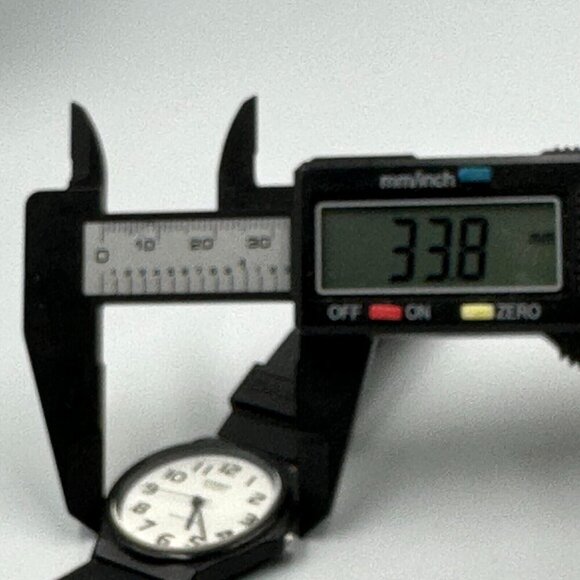 3/$30 Casio Watch Men Women All Black White Dial 33MM Round Dial  9" - Picture 10 of 13